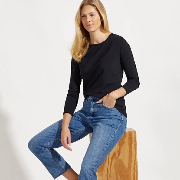 Women's Morada Everyday Long Sleeve T-Shirt UPF 50+ in Black - Size XS - Picture 3 of 9